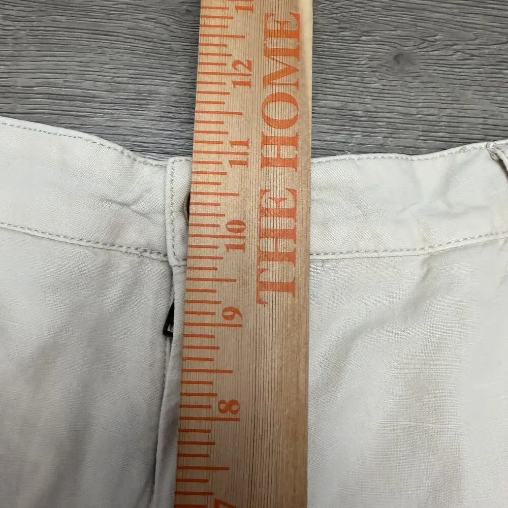 Faherty Malibu Shorts Mens 36 Linen Cotton‎ Tan Stone Casual Beach Chino